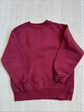 Kids Crewneck Sweatshirt in Burgundy